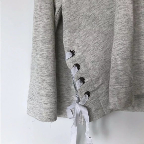 Vera Wang Lace up sides Sweatshirt - light gray - Picture 3 of 5